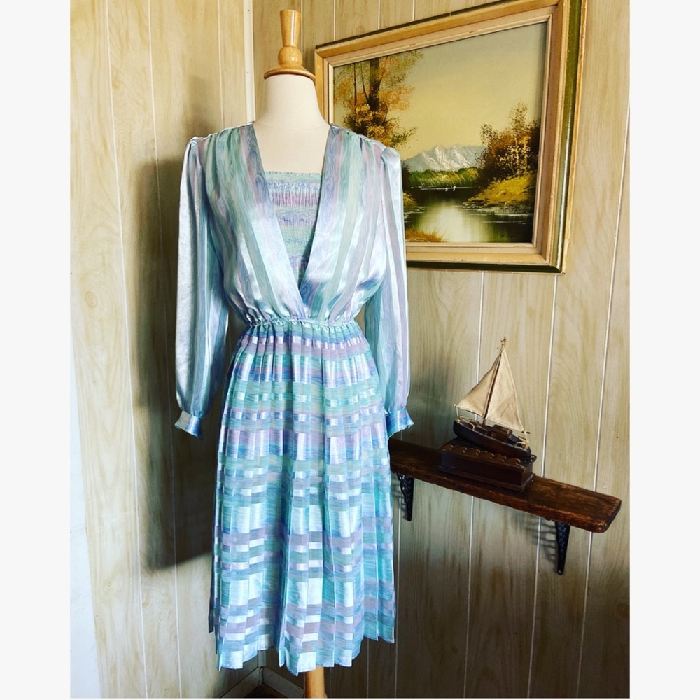 1970’s Pastel Mermaid Dress - Picture 1 of 7